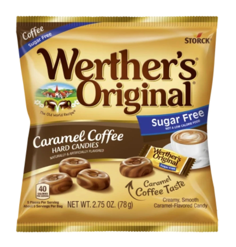 Caramel Coffee image highlights real coffee and sugar-free energy option.