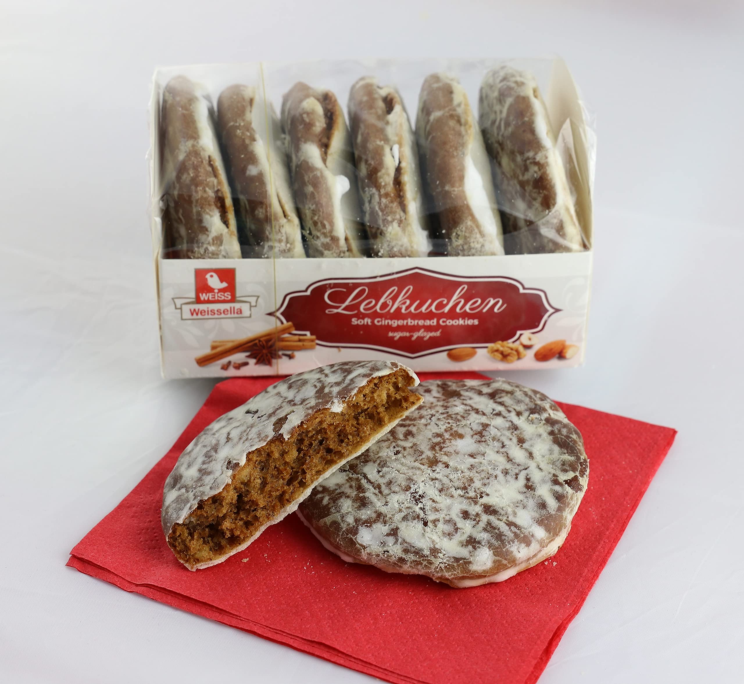 Wess Weissella soft gingerbread cookies pack shot, ideal for gifting