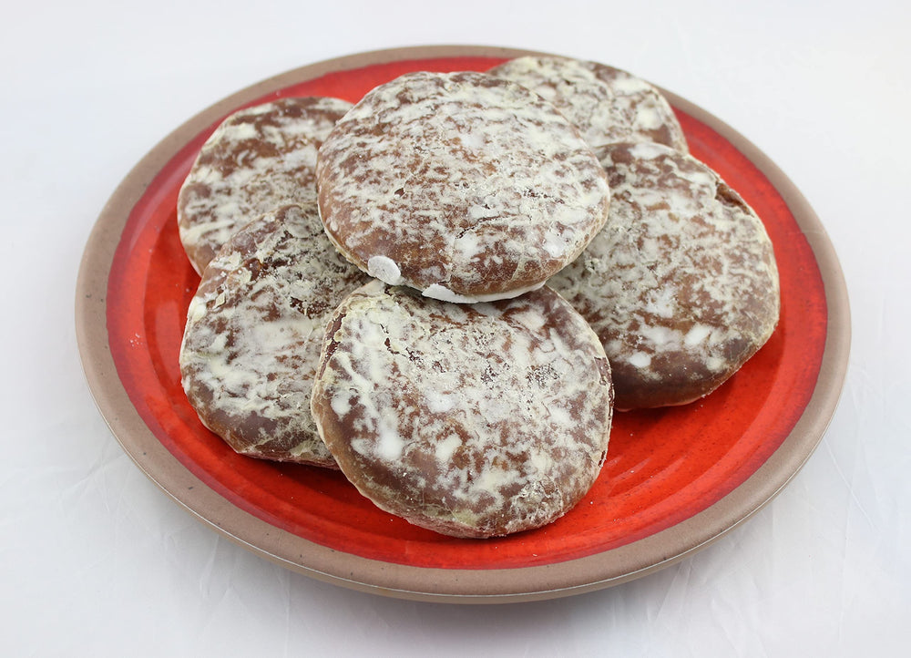 Wess Weissella soft gingerbread cookies sugar glaze close-up showing texture