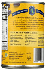 Westbrae Natural black beans in pot; creamy texture ideal for chili.