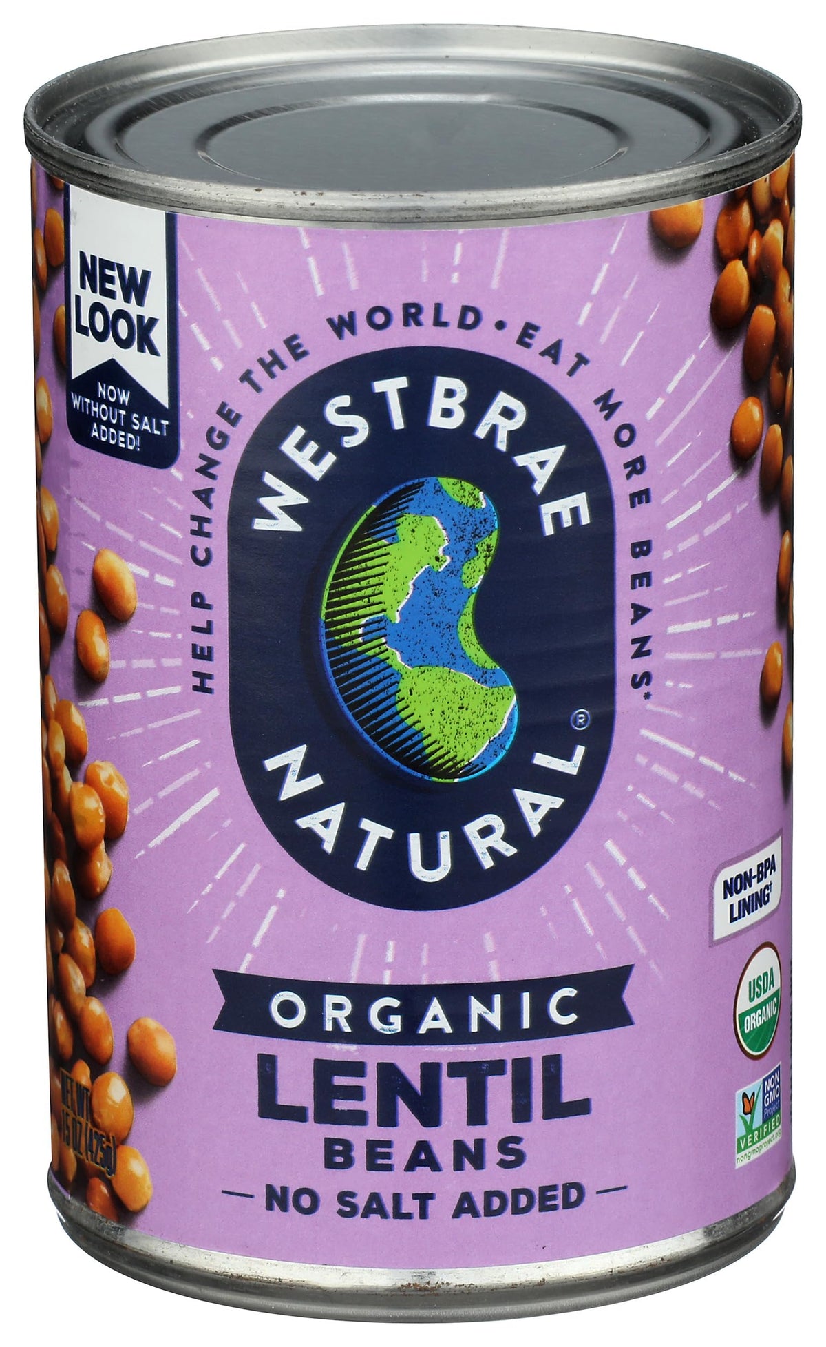 Westbrae Natural Organic Lentils 15 oz bag of dried lentils for pantry staples.