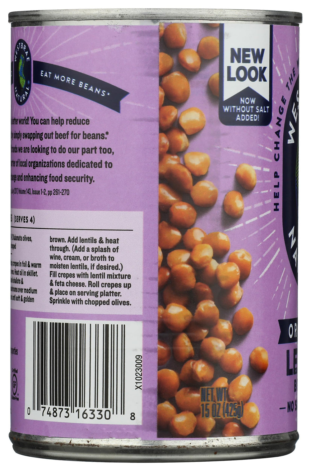 Close-up of lentils texture, Westbrae Natural quality.