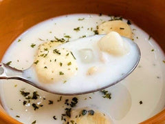 Westminster Bakers Company premium oyster crackers on plate showcases crisp texture for dipping
