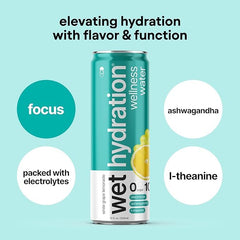 Wet Hydration Watermelon Lemon Lime can — refreshing zero-calorie option during training.