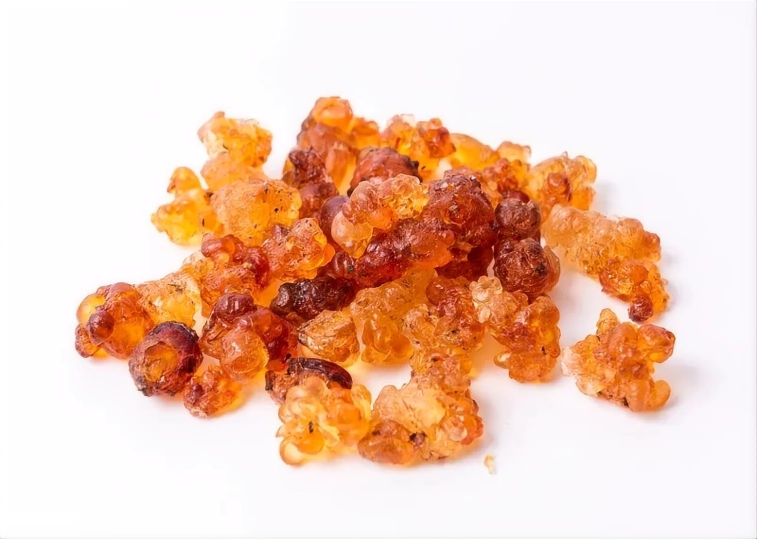 WFH Peach Resin Gum raw chunks for versatile homemade desserts