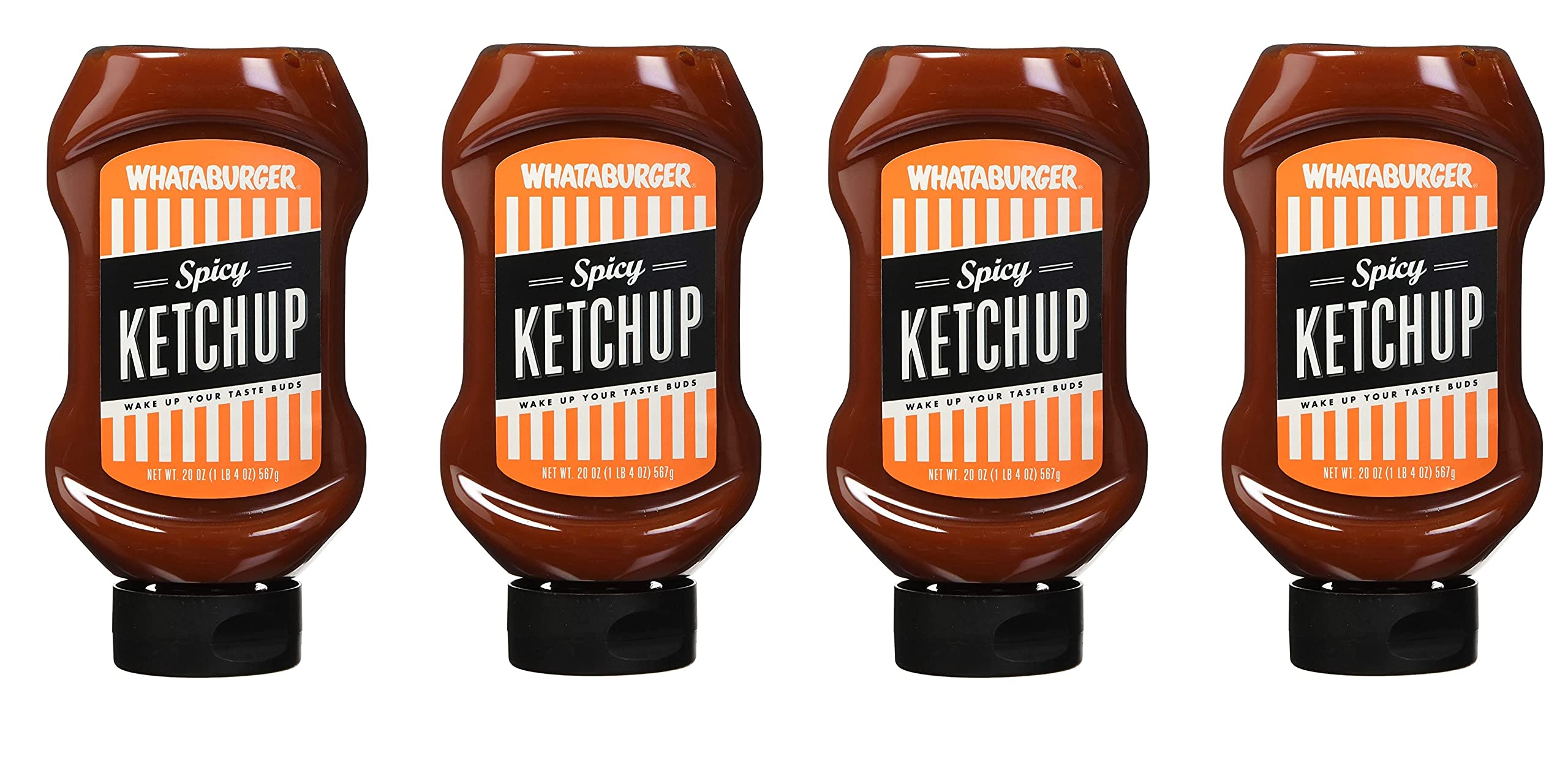 Whataburger Spicy Ketchup 20oz bottle enhances burgers with a bold tangy kick.