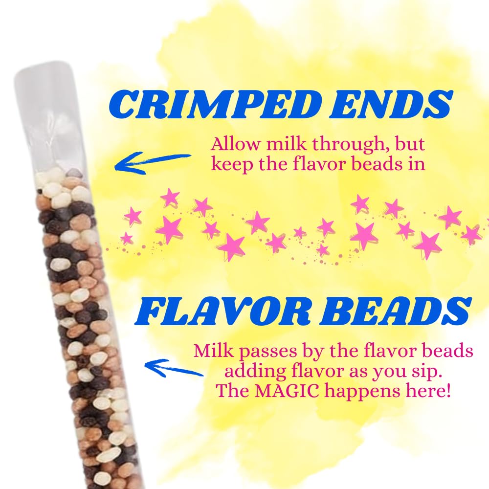Kids enjoy Cookies N’ Cream flavor during lunch with a Dippin’ Dots milk straw.