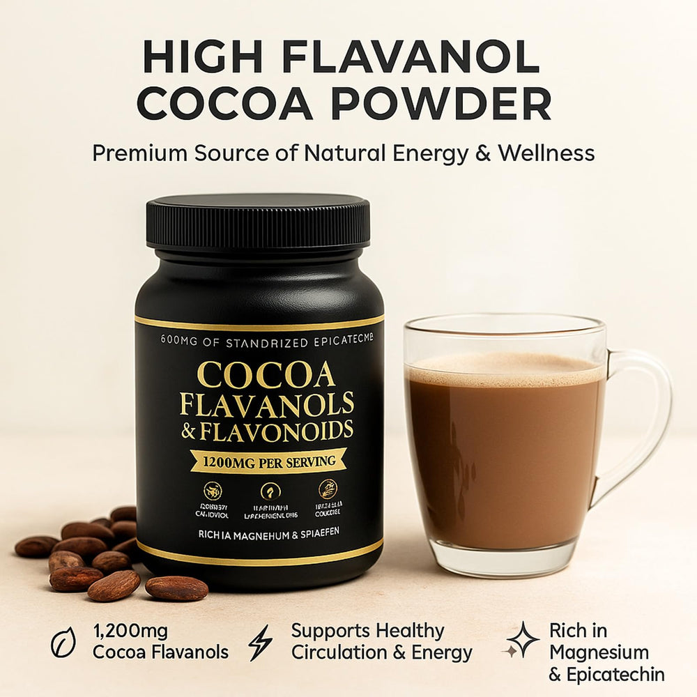 WHDEOW natural cocoa powder with magnesium for balanced daily energy.