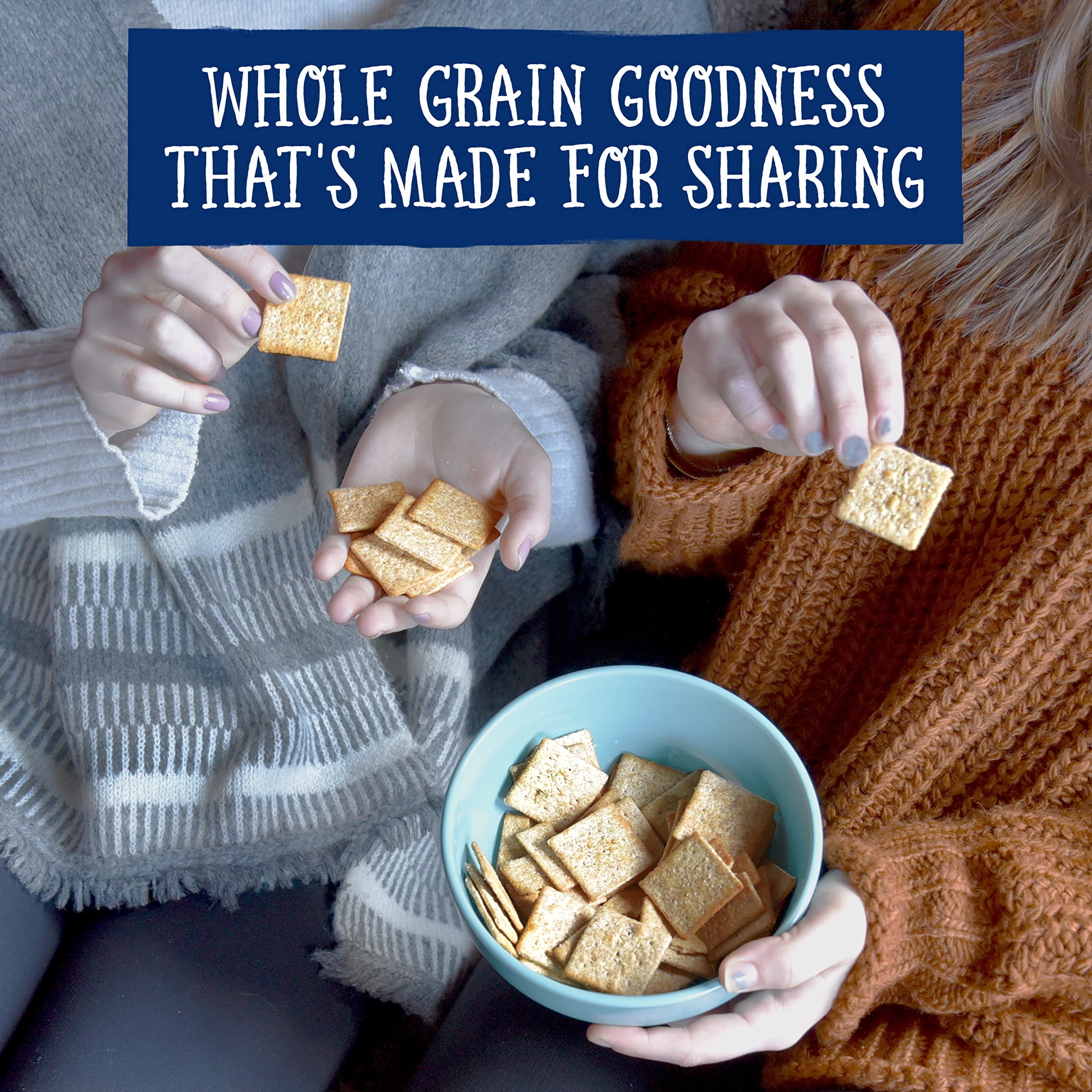 Wheat Thins Hint of Salt cracker close-up with nutty aroma.