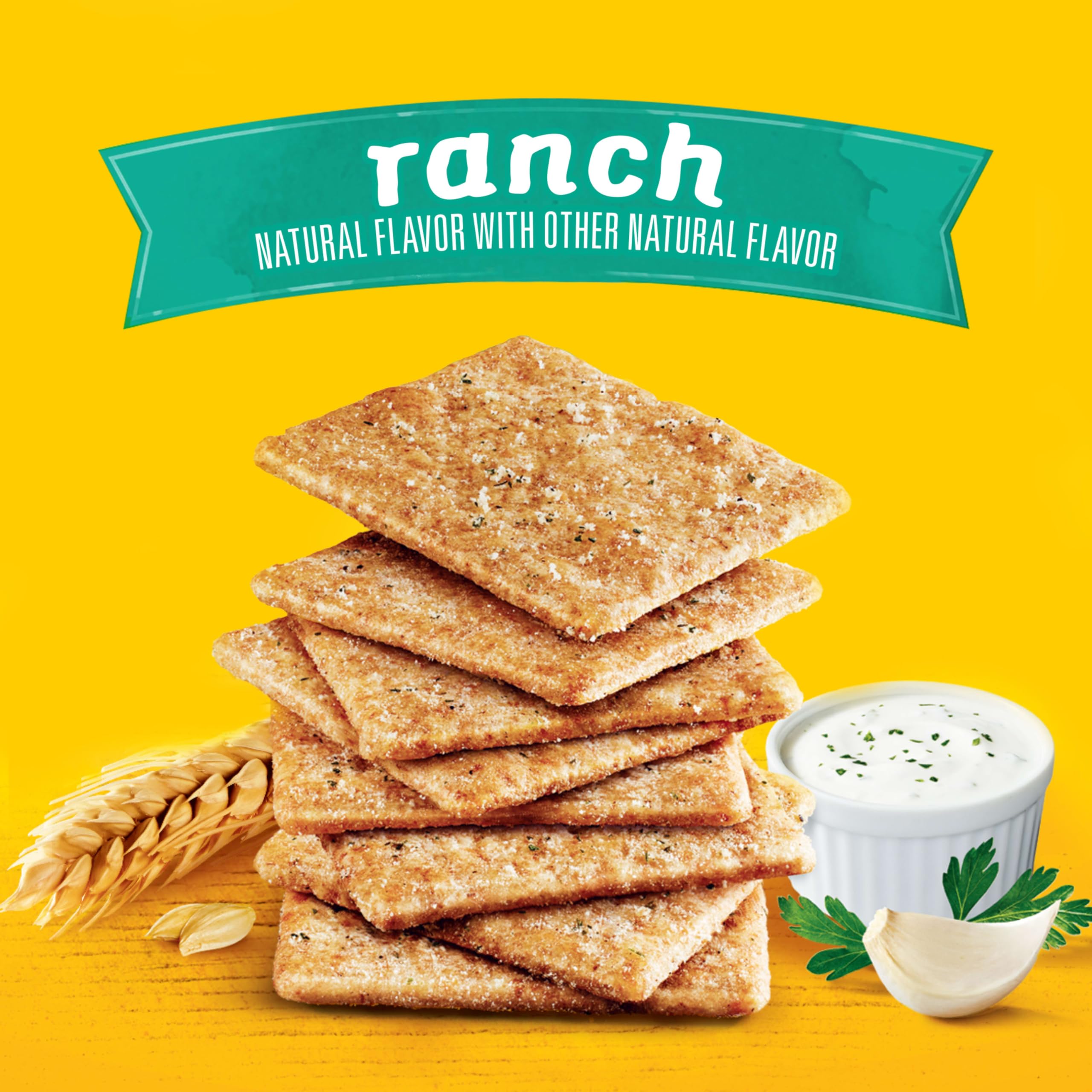 Wheat Thins Ranch Crackers dipping plate ready for dips