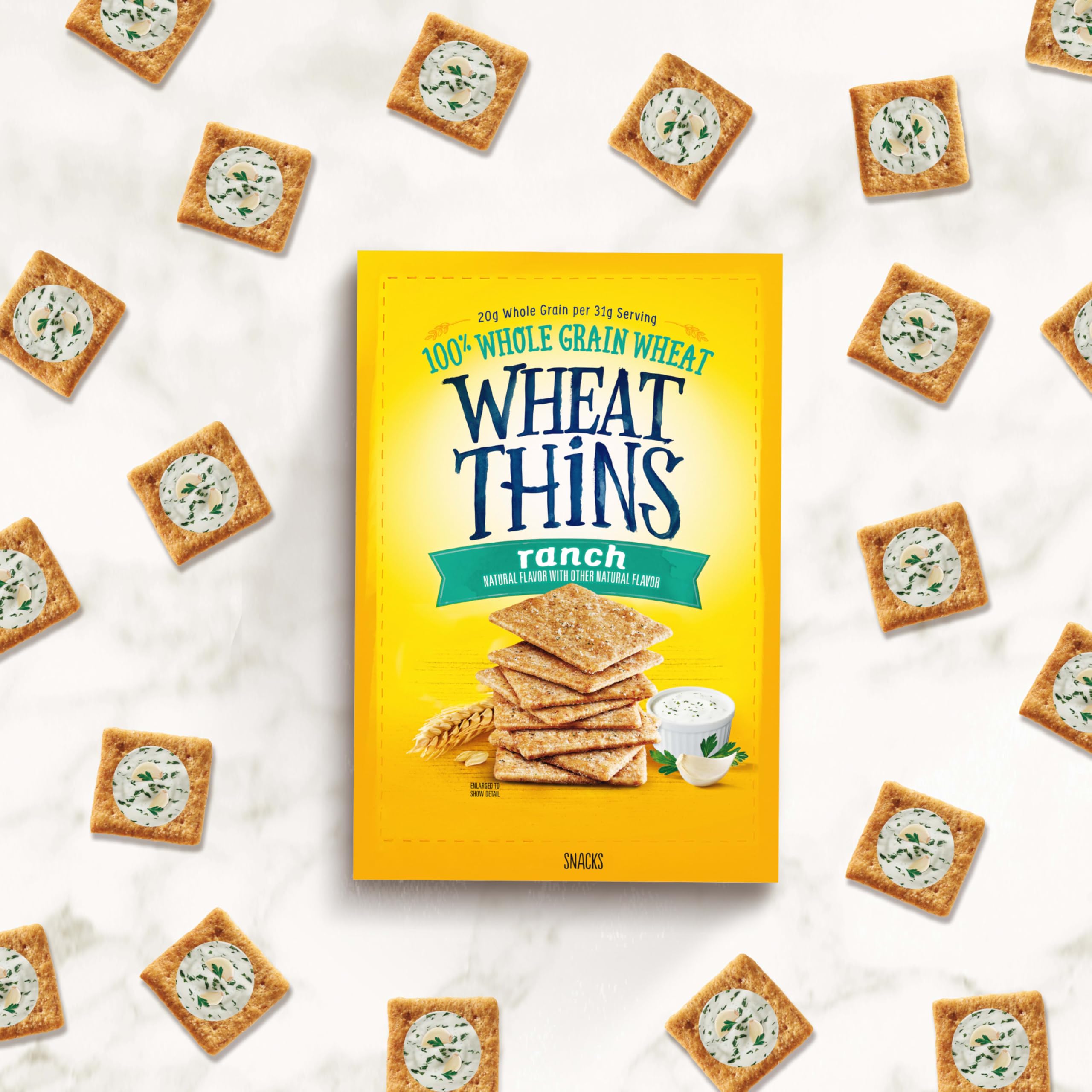 Wheat Thins Ranch Crackers serving bowl ready for snacking