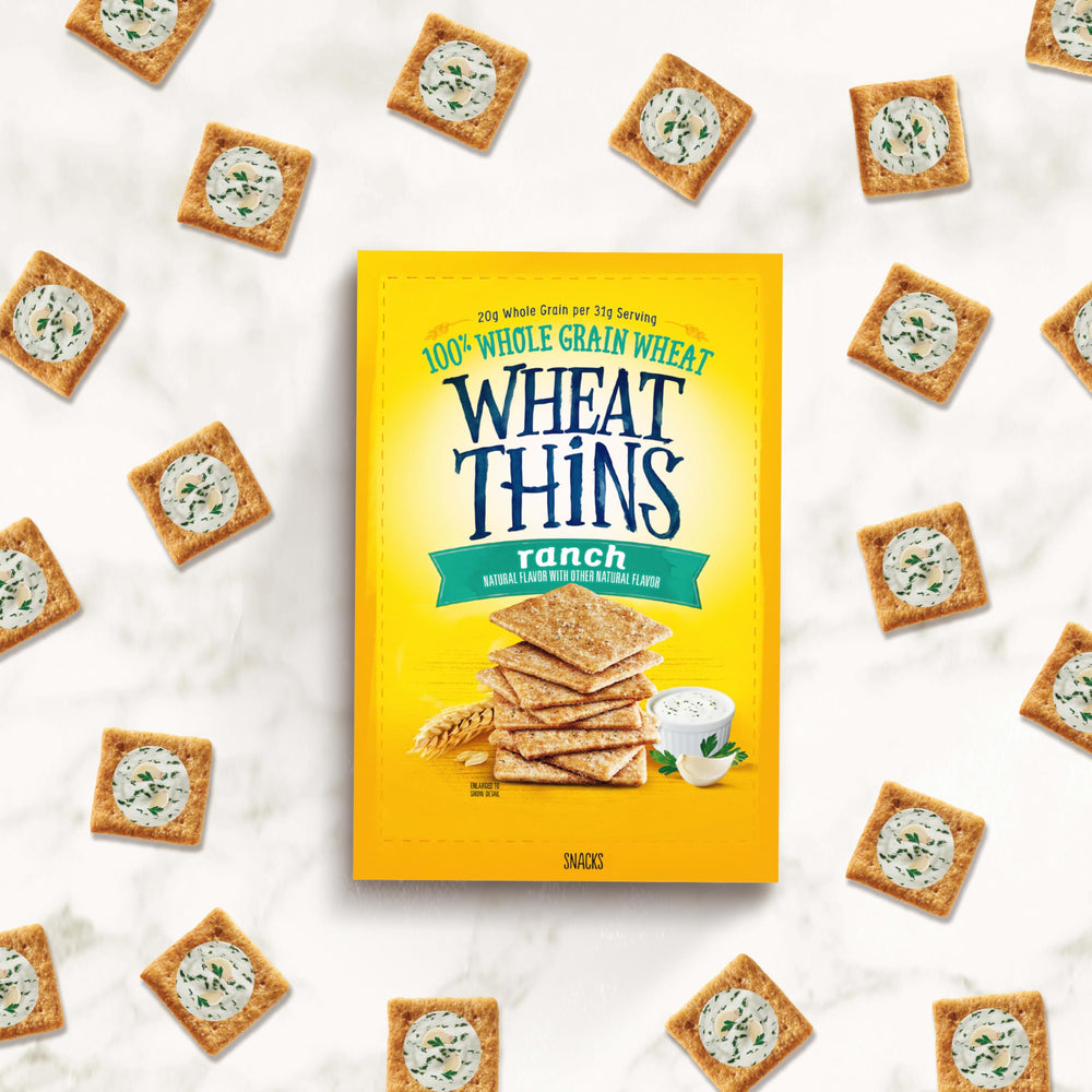 Wheat Thins Ranch Crackers serving bowl ready for snacking