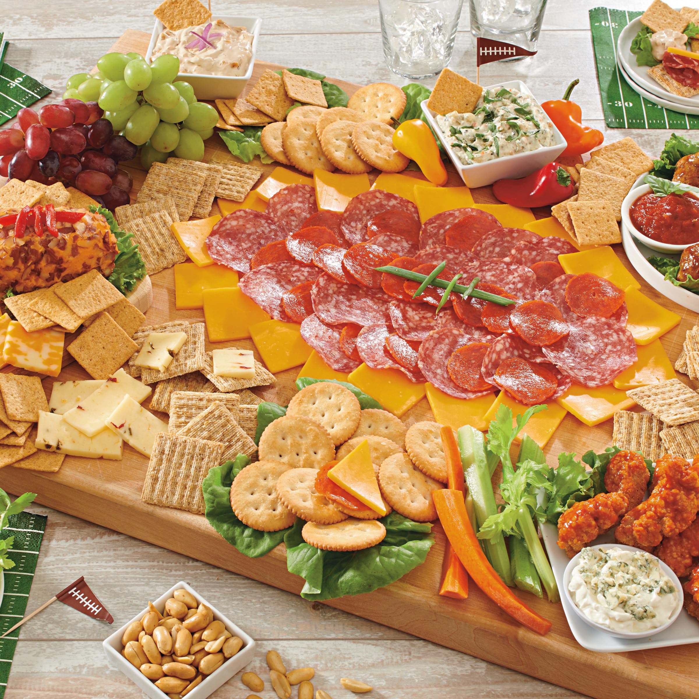 Wheat Thins whole grain label emphasizes healthful base.