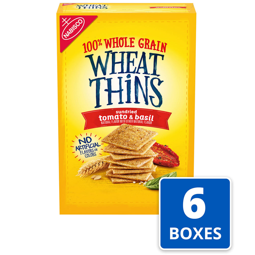 Wheat Thins Sundried Tomato & Basil crackers on a charcuterie tray.