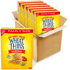 Brand Wheat Thins Sundried Tomato & Basil family-size boxes ready for sharing