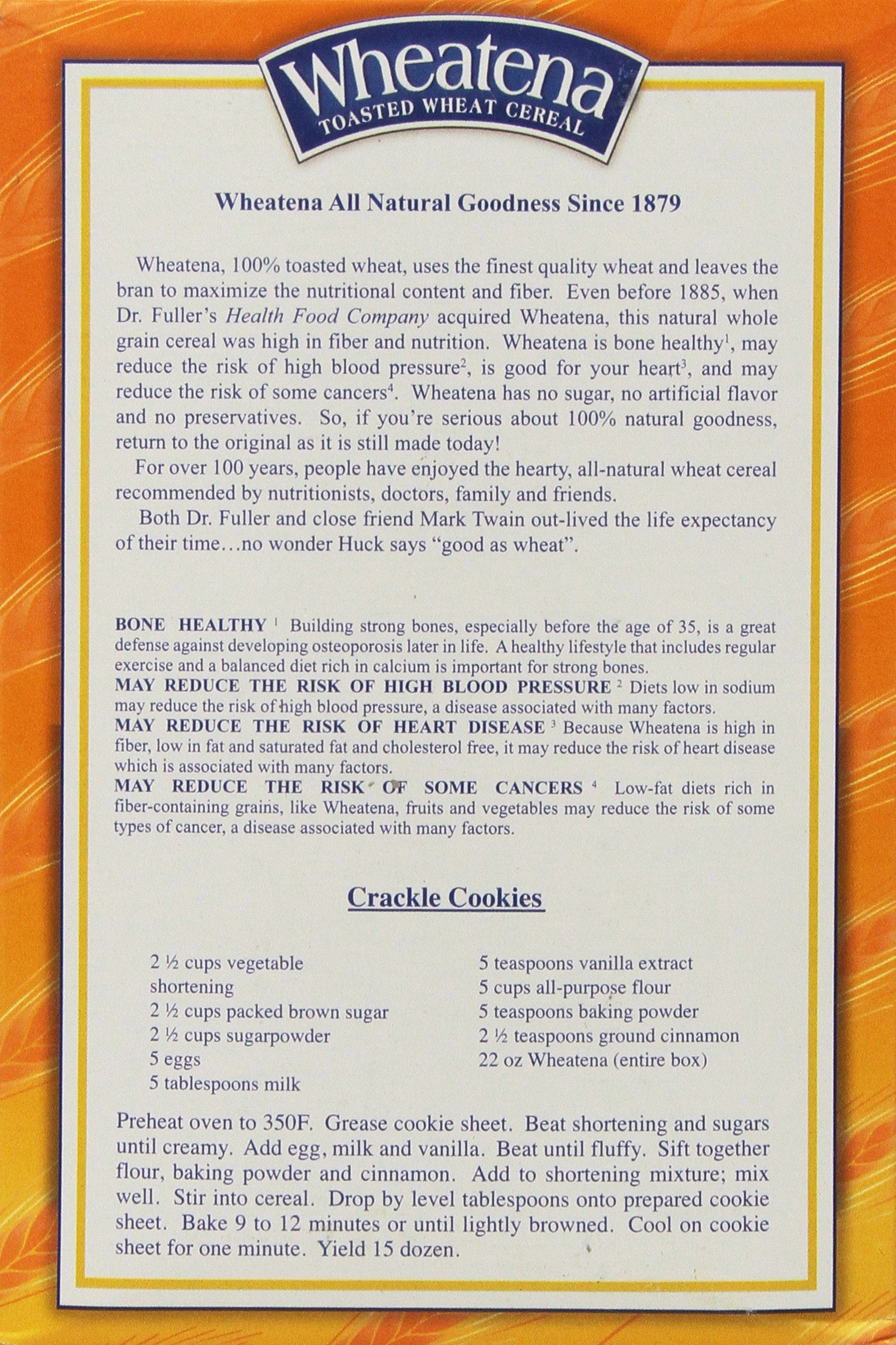 Wheatena toasted wheat cereal serving bowl ready for muffins or stuffing ideas