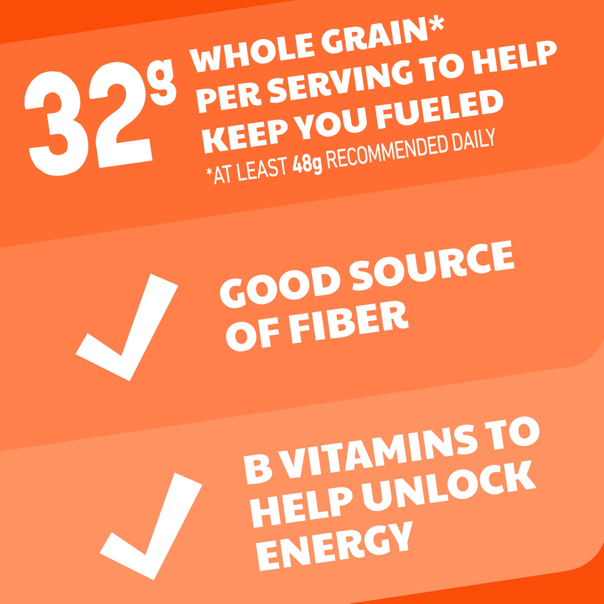 Nutrition panel close-up showing whole grain and fiber info