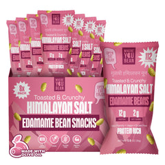 Where You Bean Himalayan Salt edamame in a resealable pack for on-the-go protein.