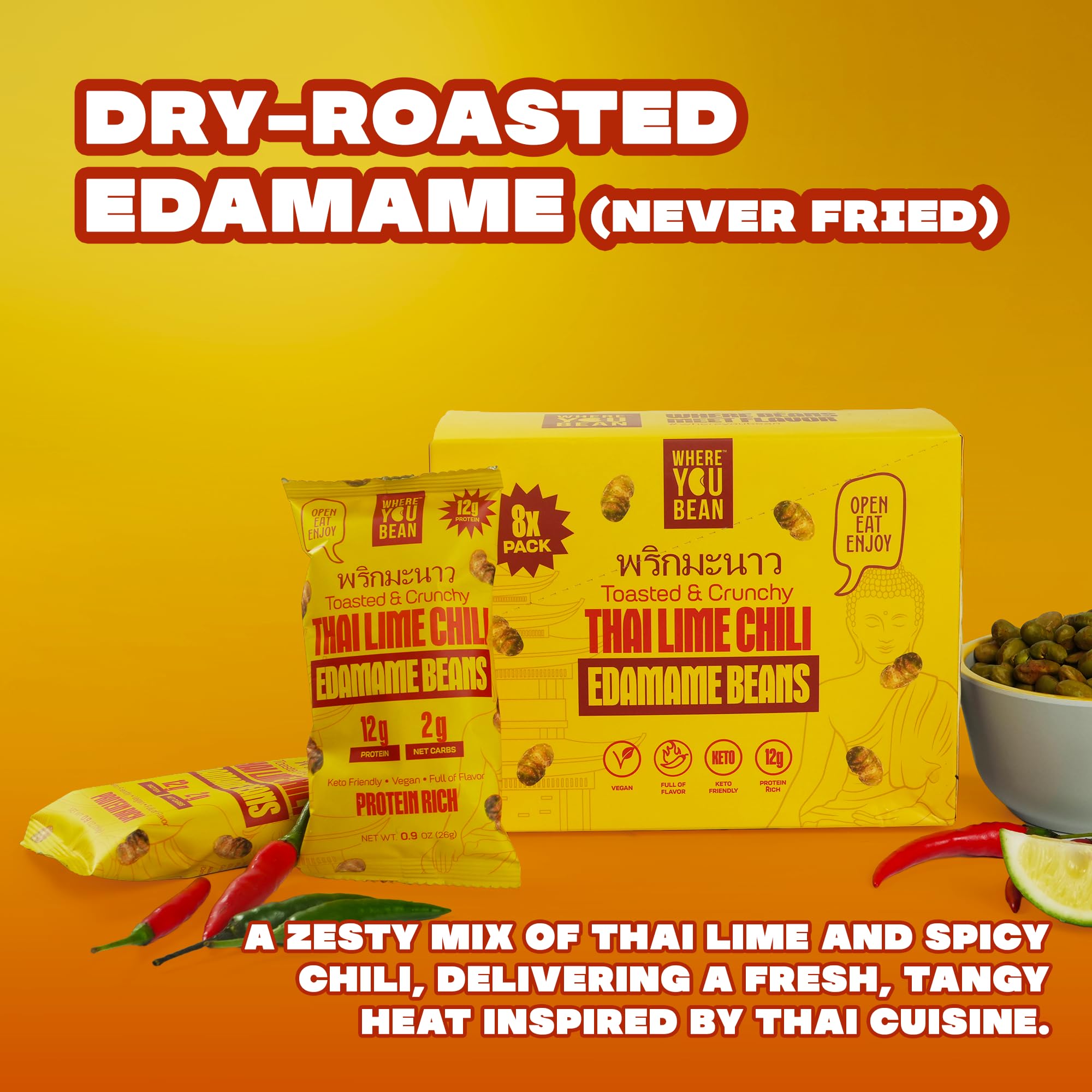 Where You Bean roasted edamame crunch for guilt-free snacking