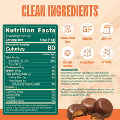 Whims close-up nougat center, creamy plant-based treat