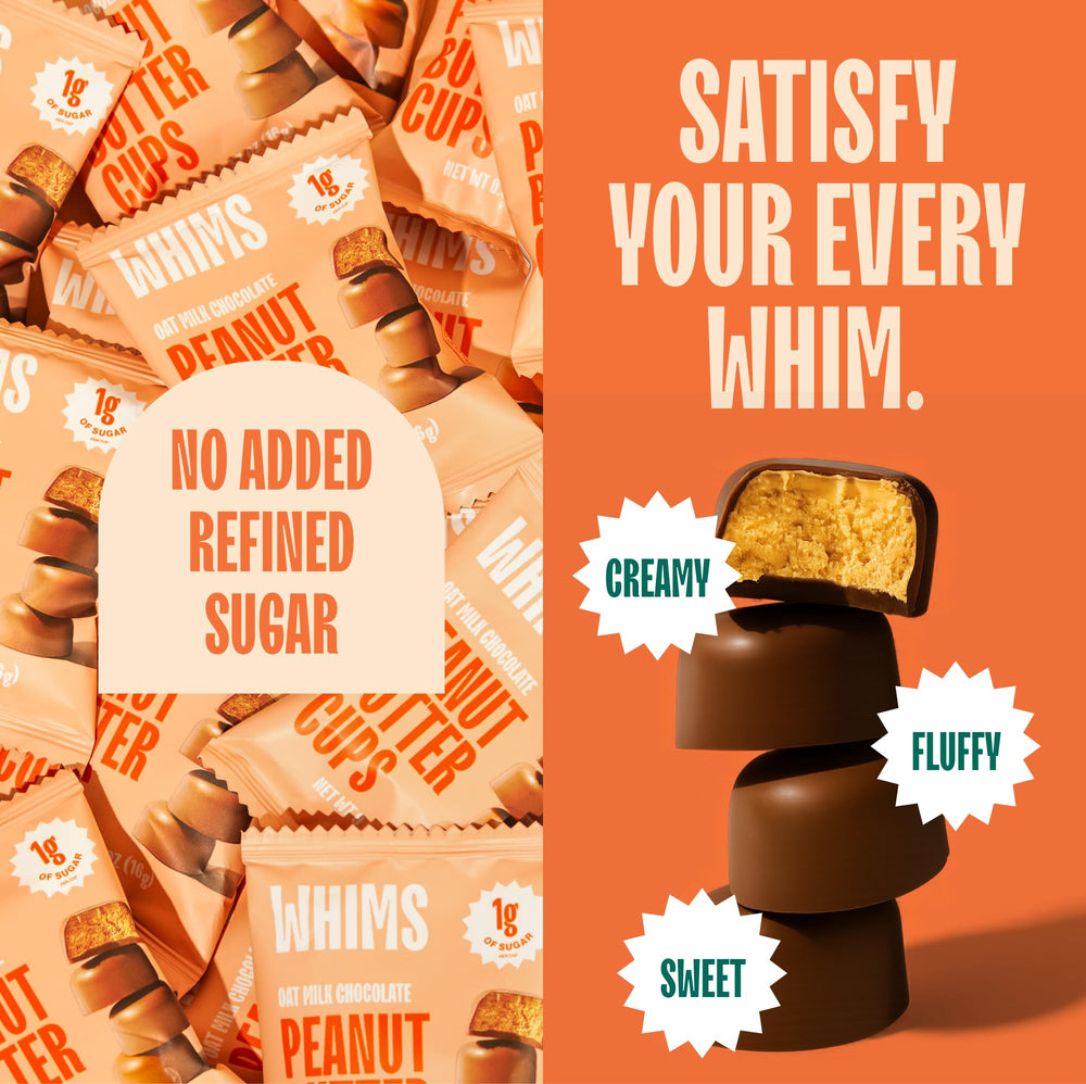 Whims dairy-free gluten-free cups, ideal for vegan diets
