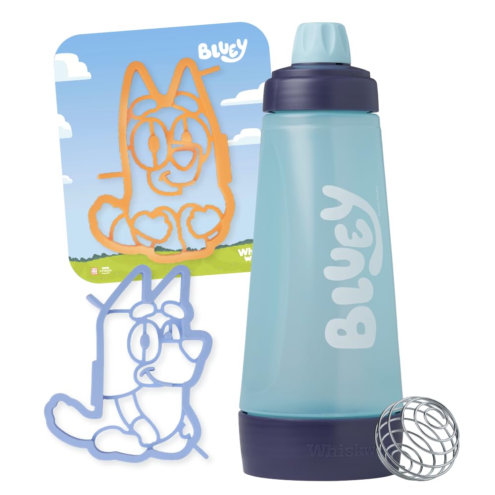Whiskware Bluey pancake art bottle drawing precise breakfast designs