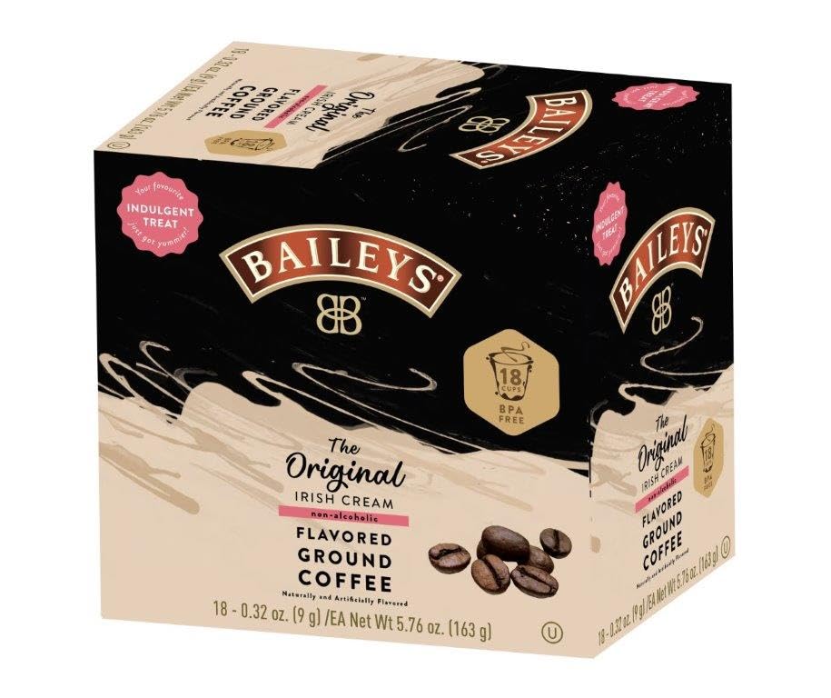 White Coffee Original Irish Cream pods in packaging, convenient single-serving format for quick mornings.