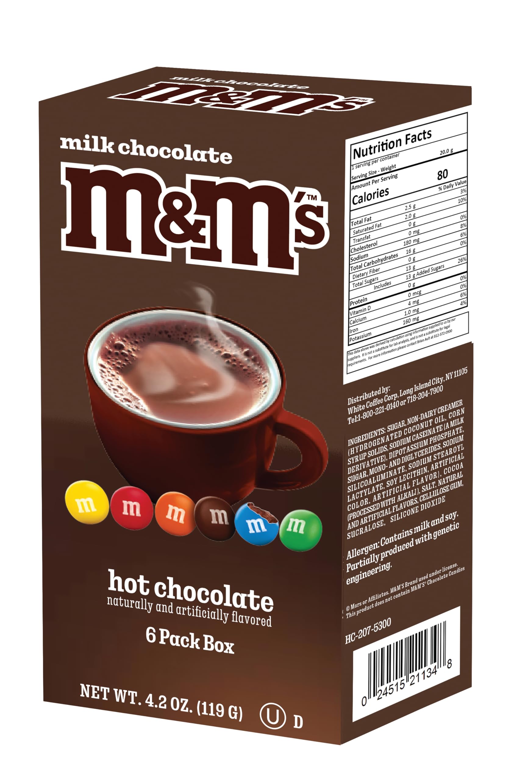 White Coffee MMS hot chocolate stick milk chocolate, quick, creamy cocoa moments.