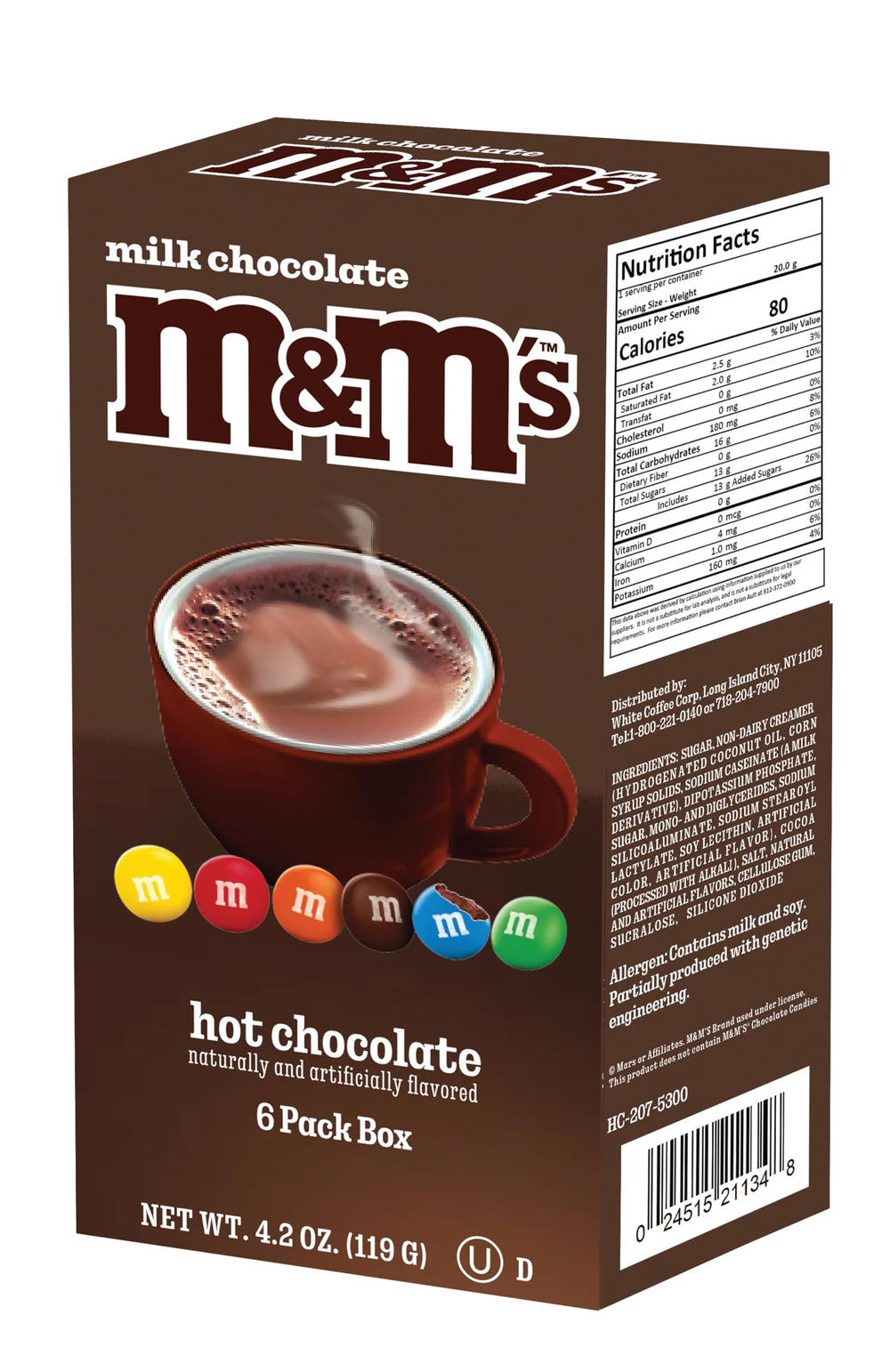 White Coffee MMS hot chocolate stick milk chocolate, quick, creamy cocoa moments.
