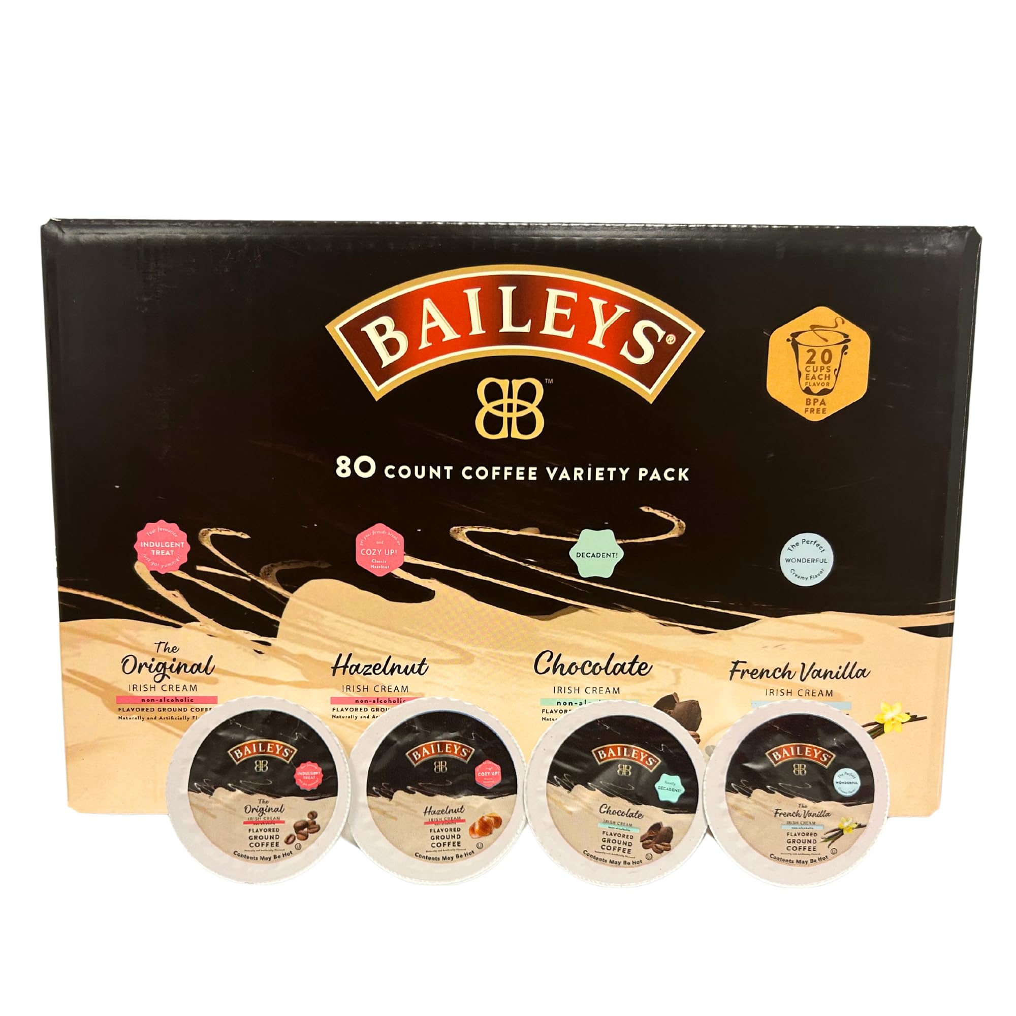 White Coffee packaging and labeling showcasing flavor variety and easy storage.