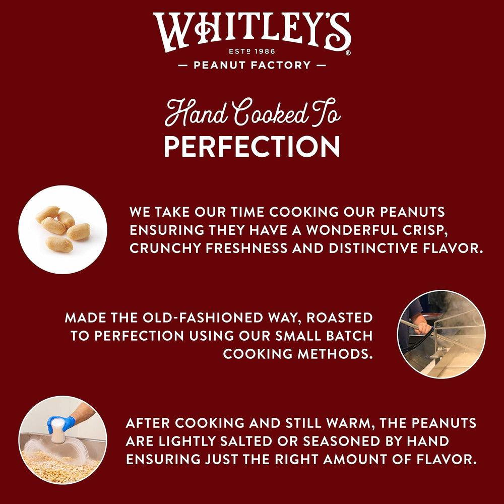 Whitley's Virginia peanuts all natural ingredients label highlighting gluten-free status