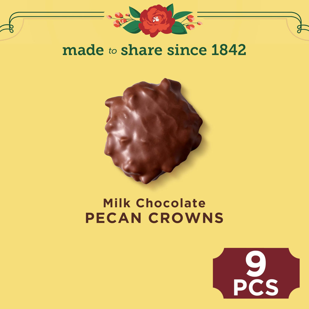 Whitmans Honey Pecan Crowns packaging enhances gifting for celebrations.