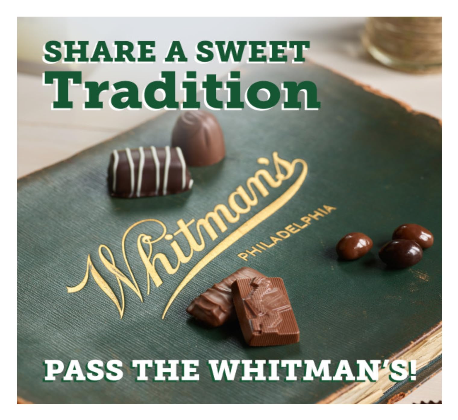 Whitman's premium chocolate — high-quality ingredients for a refined tasting experience.