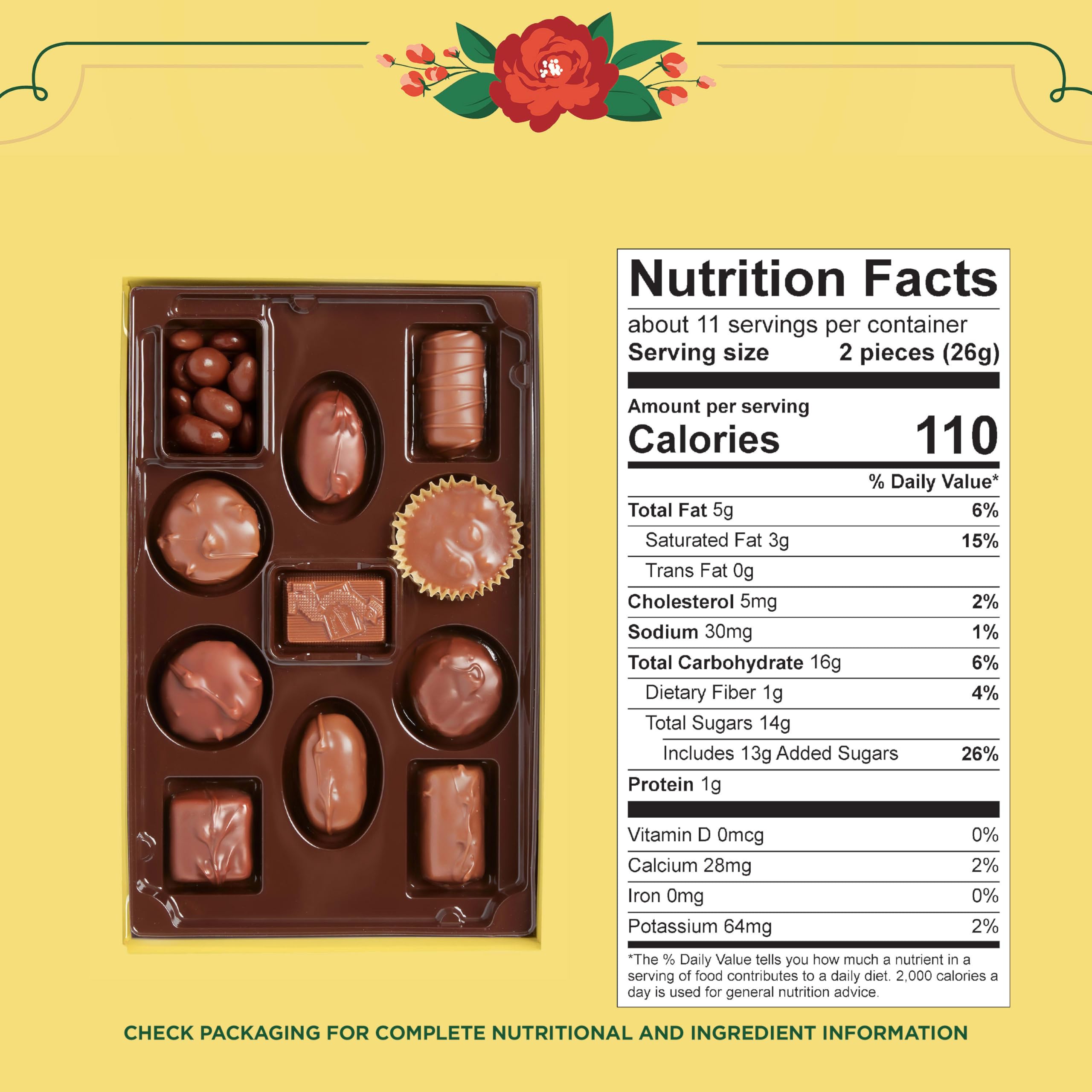 Whitman's Sampler 22-piece assortment on a decorative platter for celebrations.