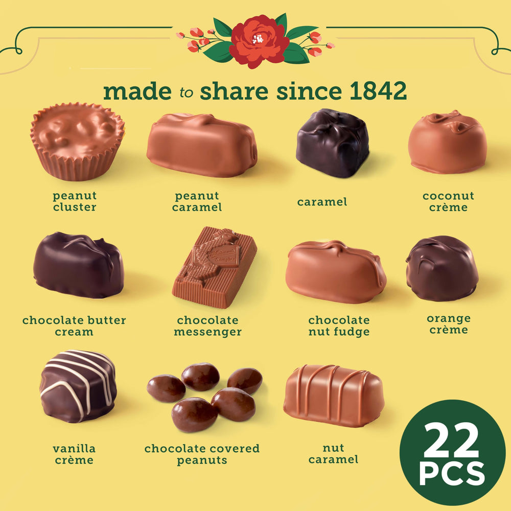 Milk chocolate peanut caramel close-up with creamy center