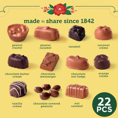 Milk chocolate peanut caramel close-up with creamy center