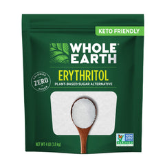 Whole Earth erythritol 4lb pouch for calorie-free baking and beverages