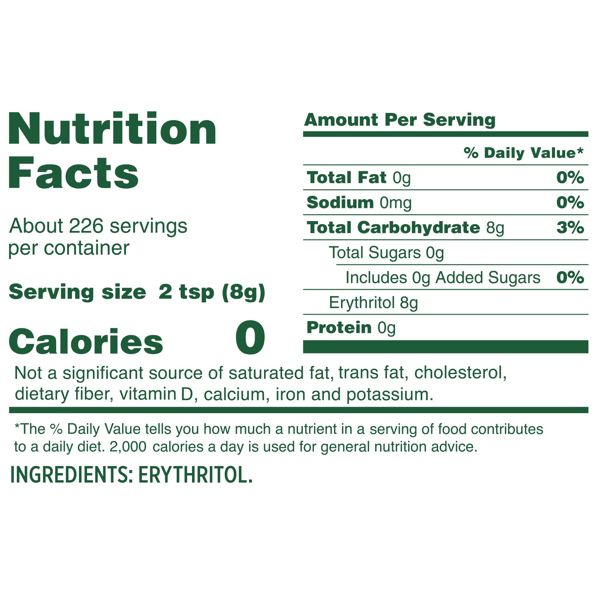 Whole Earth erythritol powder bulk pouch ideal for recipes