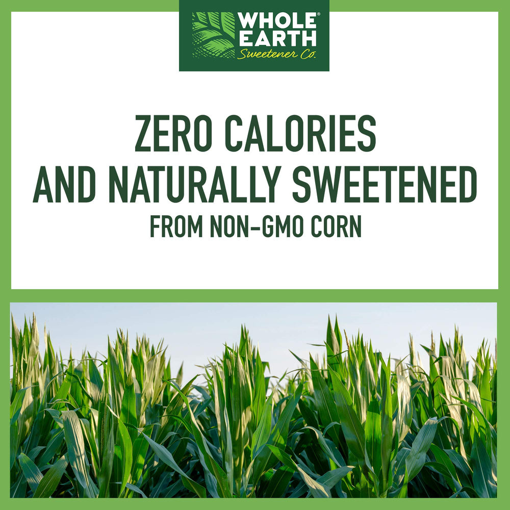 Pouring granulated erythritol from resealable Whole Earth pouch.