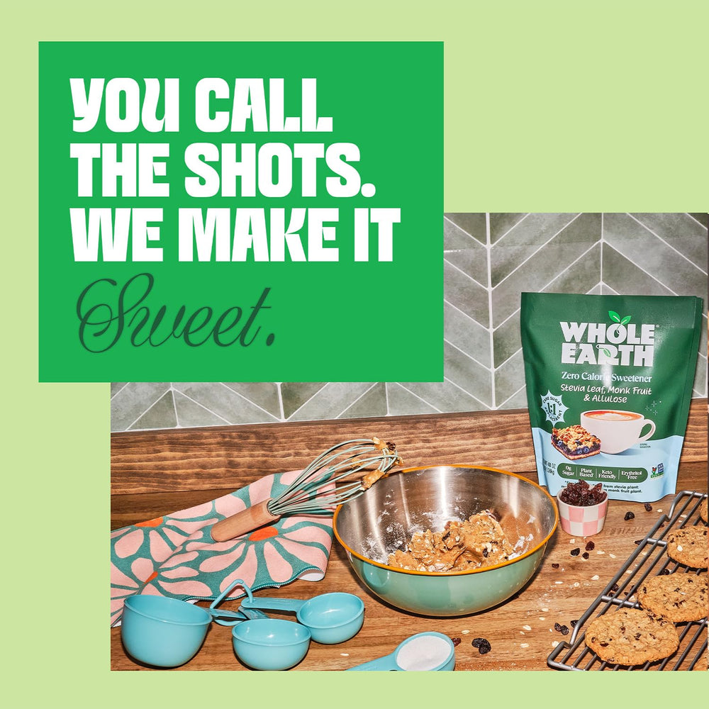 Whole Earth Gluten-free Vegan label on package emphasizes clean ingredients.