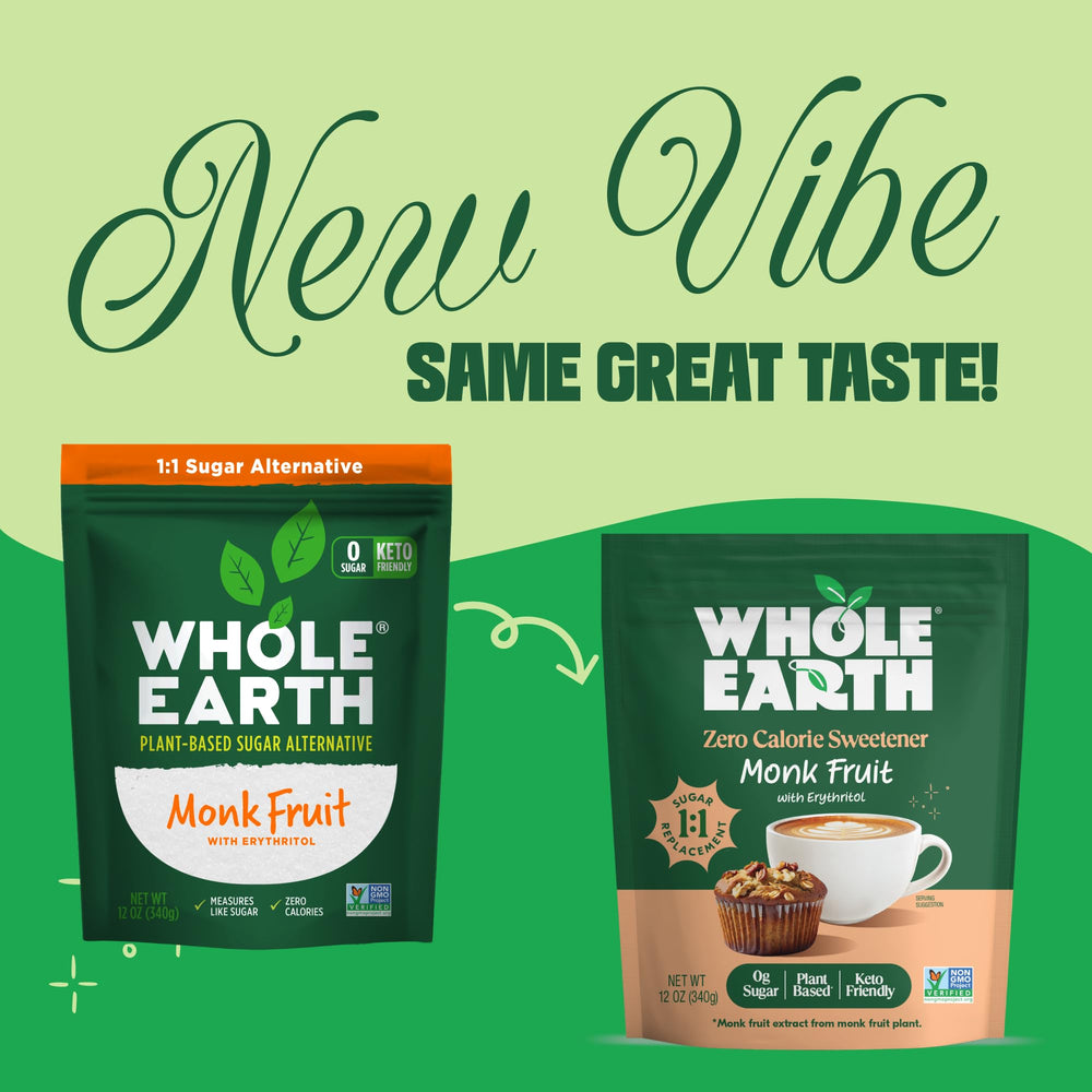 Pouring shot of Whole Earth Monk Fruit dissolving in coffee