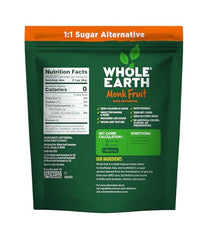 Whole Earth Monk Fruit Sweetener packets collection as a convenient zero-calorie option for drinks.