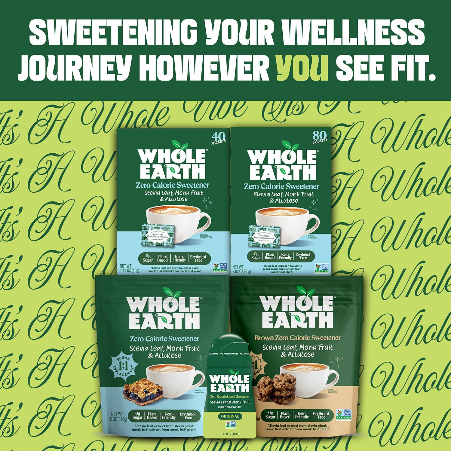Foil-lined Nature Sweet packets prevent clumping in heat and humidity