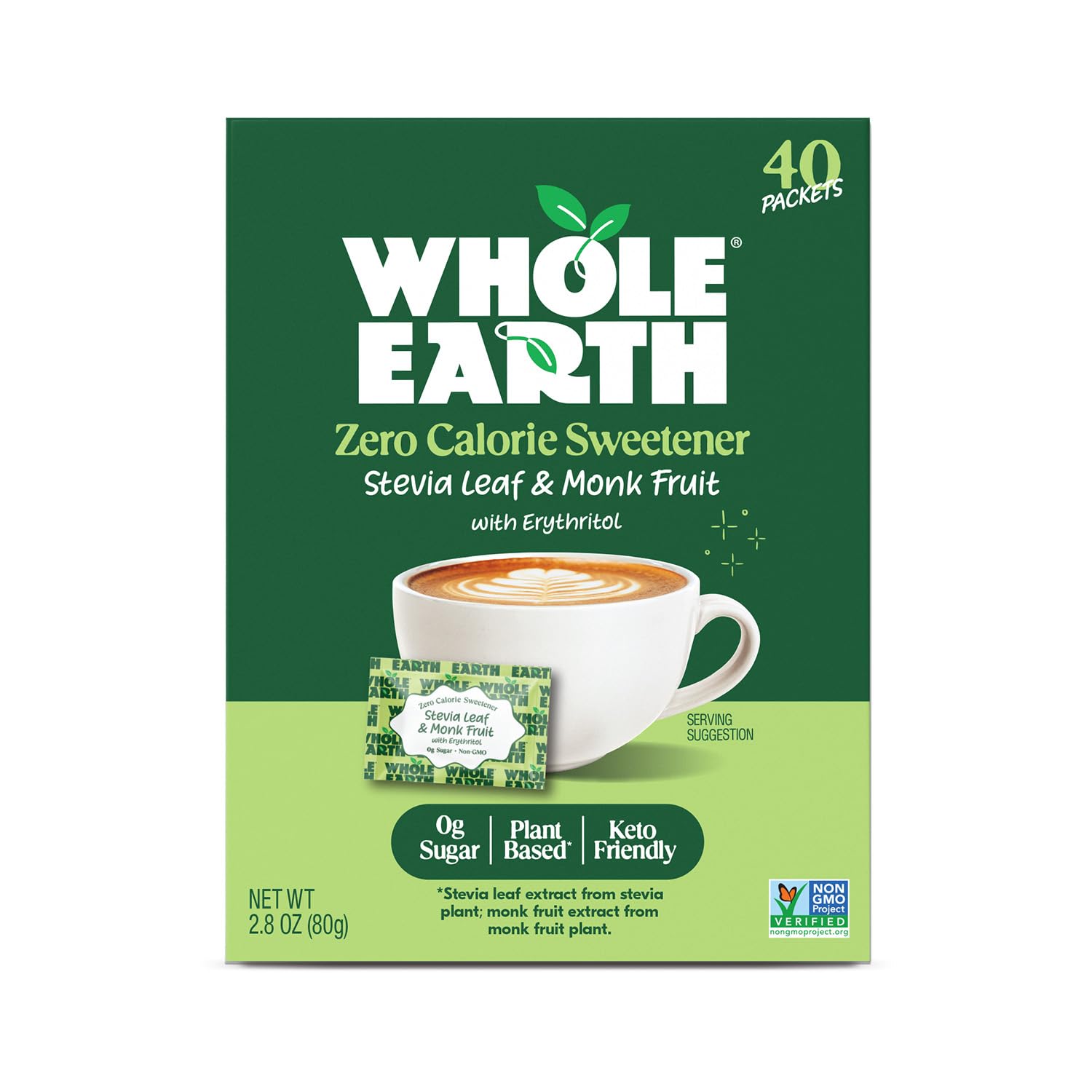 Whole Earth Nature Sweet packets add sugar-free sweetness to tea or coffee