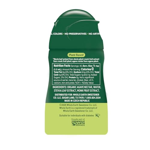 Whole Earth Original bottle on table for on-the-go sweetening without added calories.