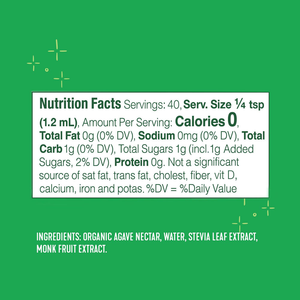 Whole Earth Original drops squeezed into tea deliver a clean, calorie-free sweetness for hot or iced drinks.