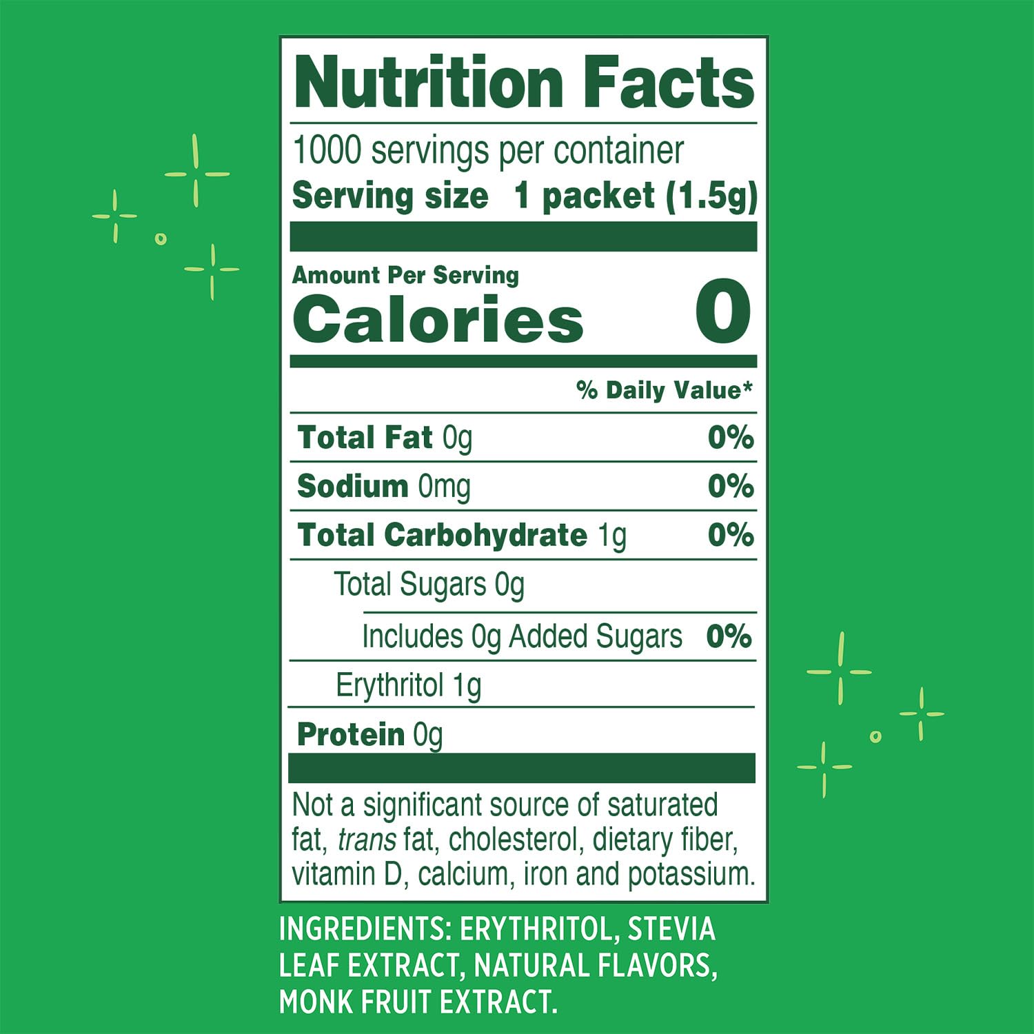 Box of 1,000 Whole Earth Sweetener packets for offices and cafes.