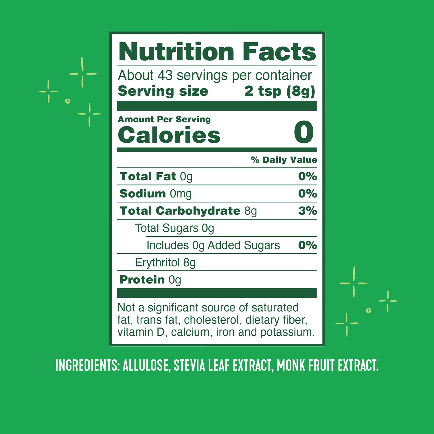 Whole Earth Sweetener granulated texture pours smoothly for easy sugar-substitution in recipes.