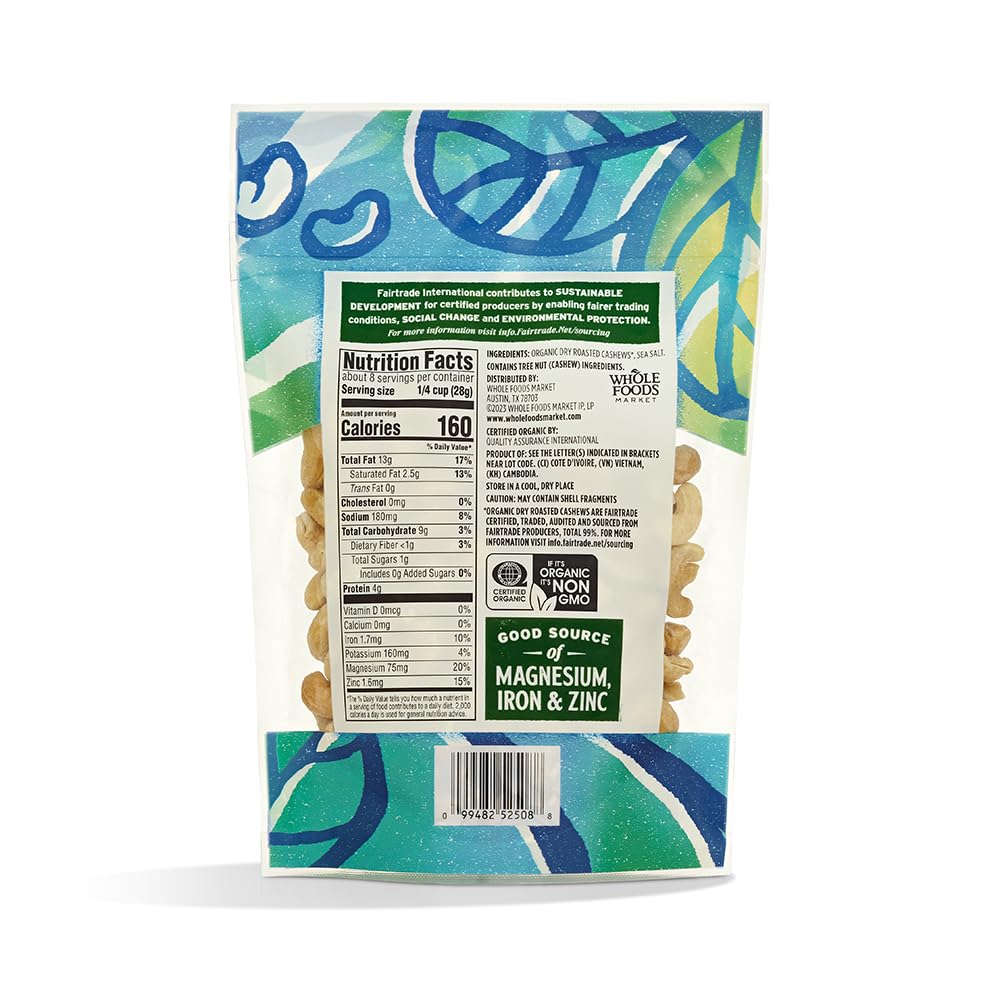 Whole Foods Market 8-ounce bag makes snacks easy to grab and go.