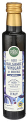 Whole Foods Market aged balsamic vinegar of Modena bottle with rich color for finishing dishes.